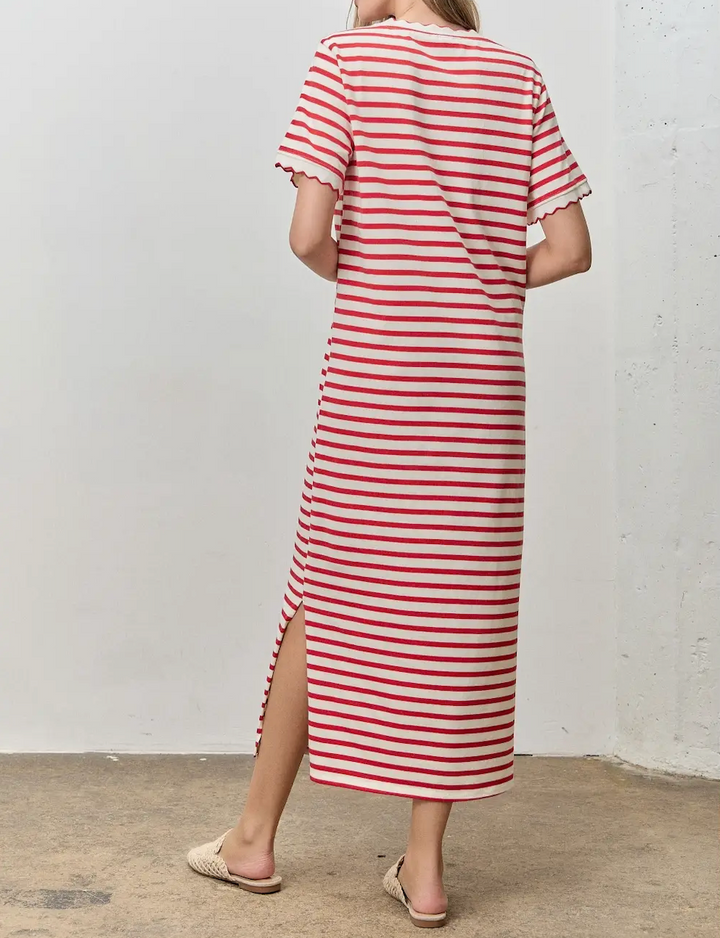 Striped T-Shirt Midi Dress