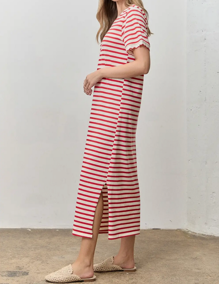 Striped T-Shirt Midi Dress