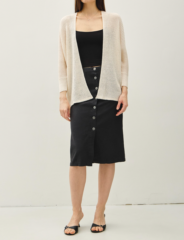 Dolman Sleeve Open Front Cardigan