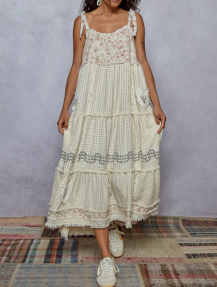 Round Neck Sleeveless Long Dress