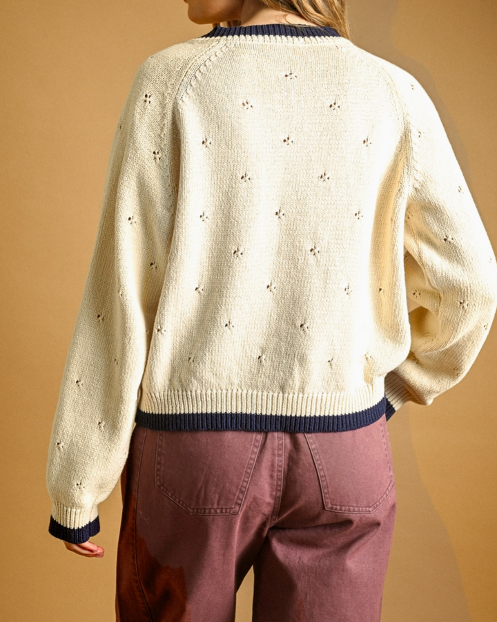 Pointelle Knit Cardigan