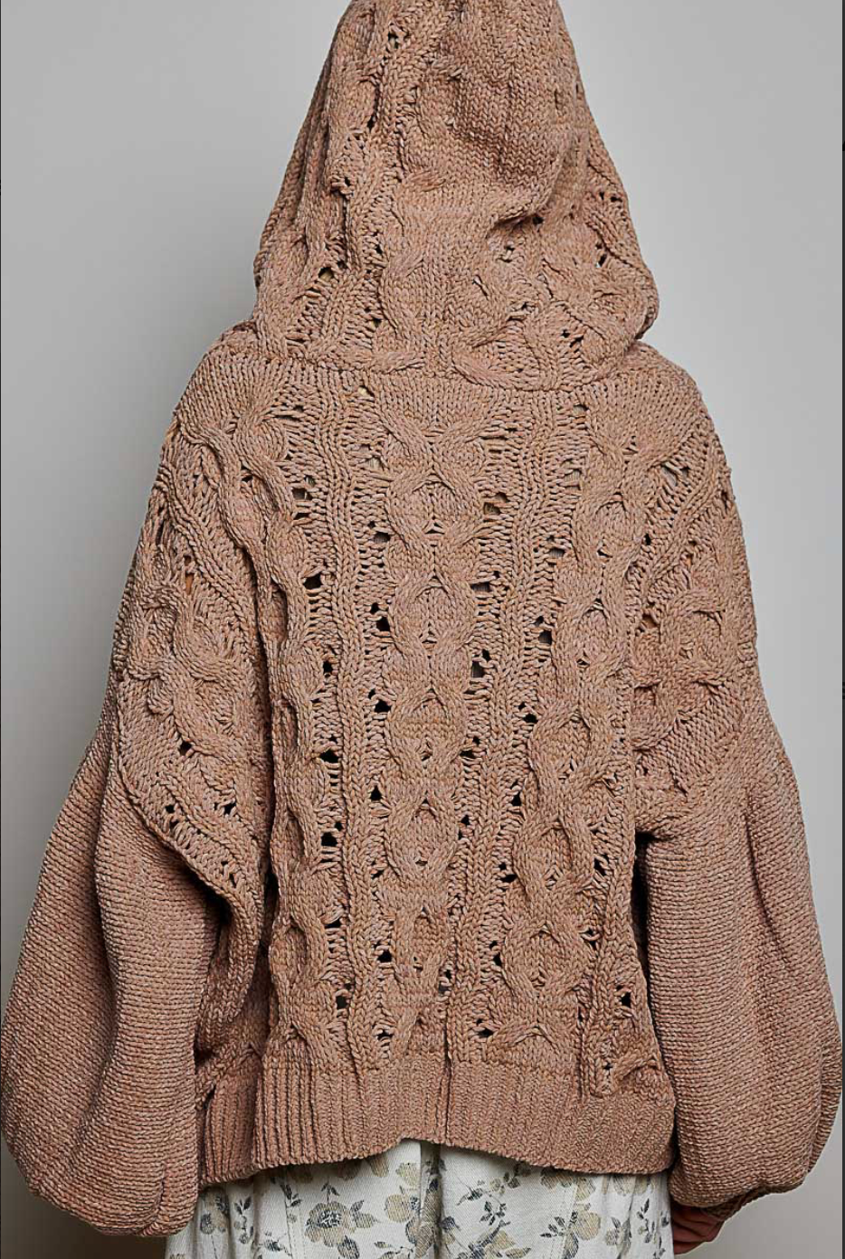 Balloon Sleeve Hoodie Sweater