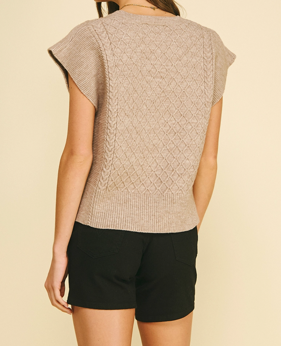 Diamond Cable Knit Sweater