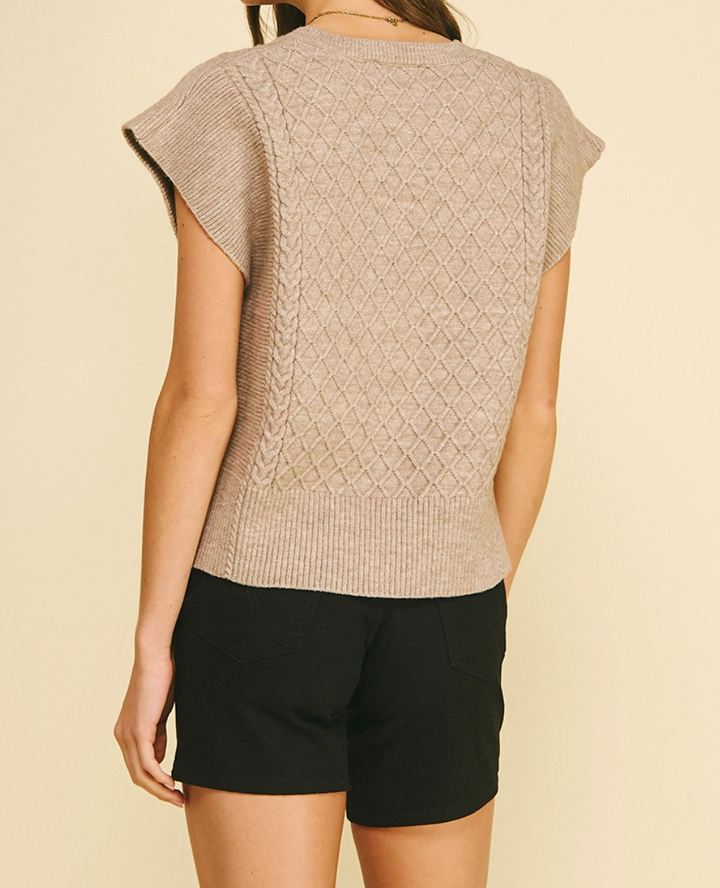 Diamond Cable Knit Sweater