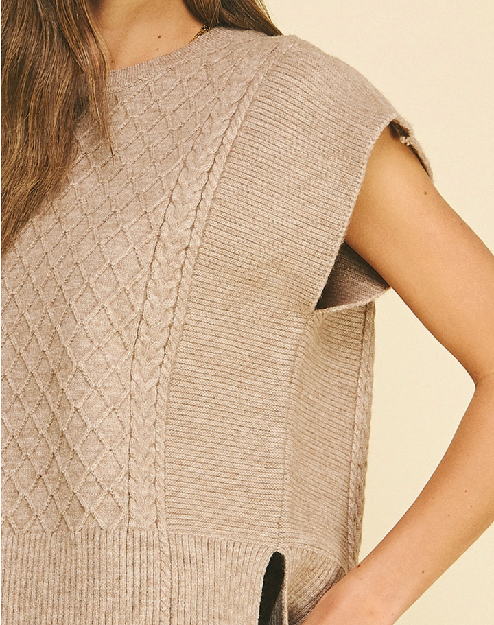 Diamond Cable Knit Sweater