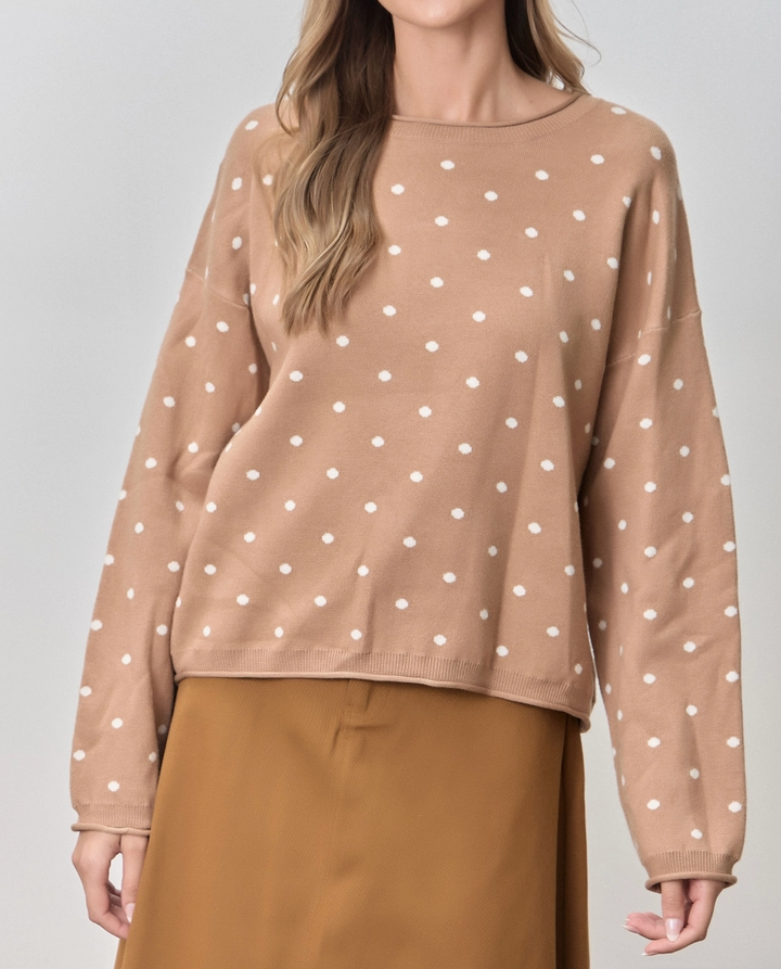 Polka Dot Sweater Pullover