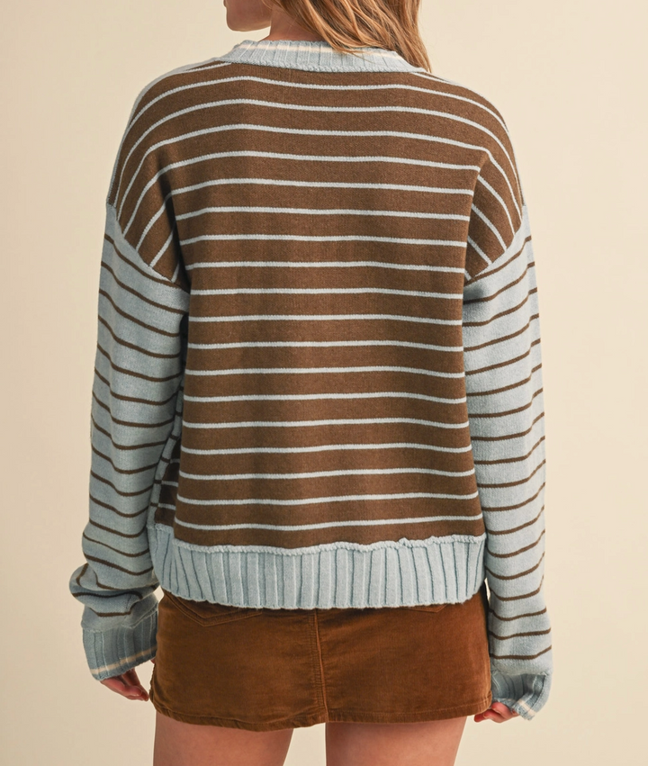 Heart Striped Sweater