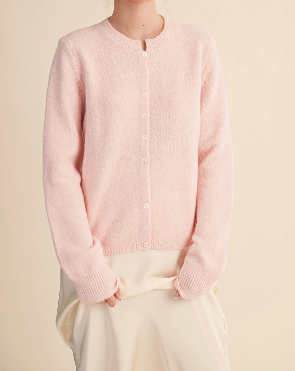 Marled Knit Sweater Cardigan