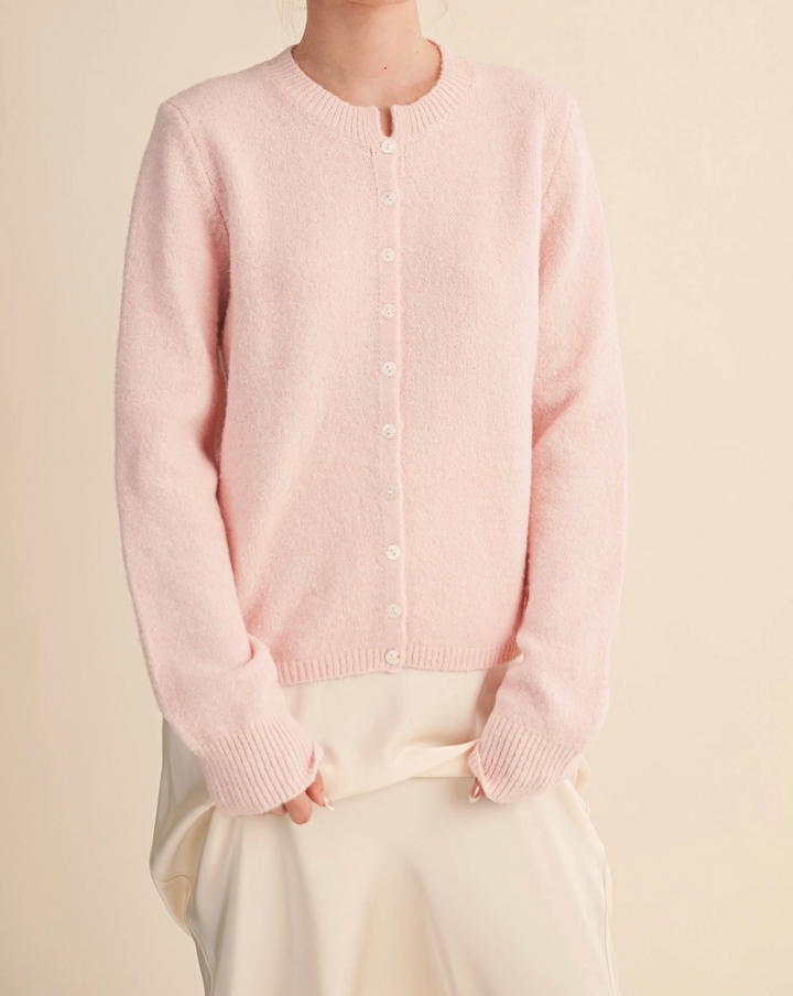 Marled Knit Sweater Cardigan