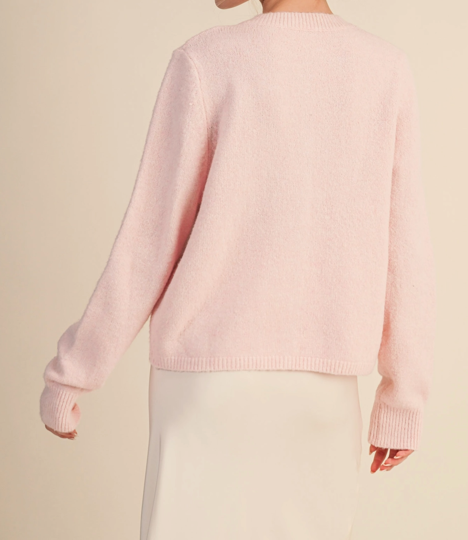 Marled Knit Sweater Cardigan