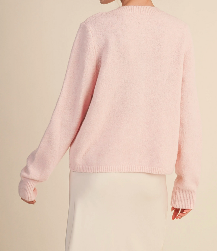 Marled Knit Sweater Cardigan