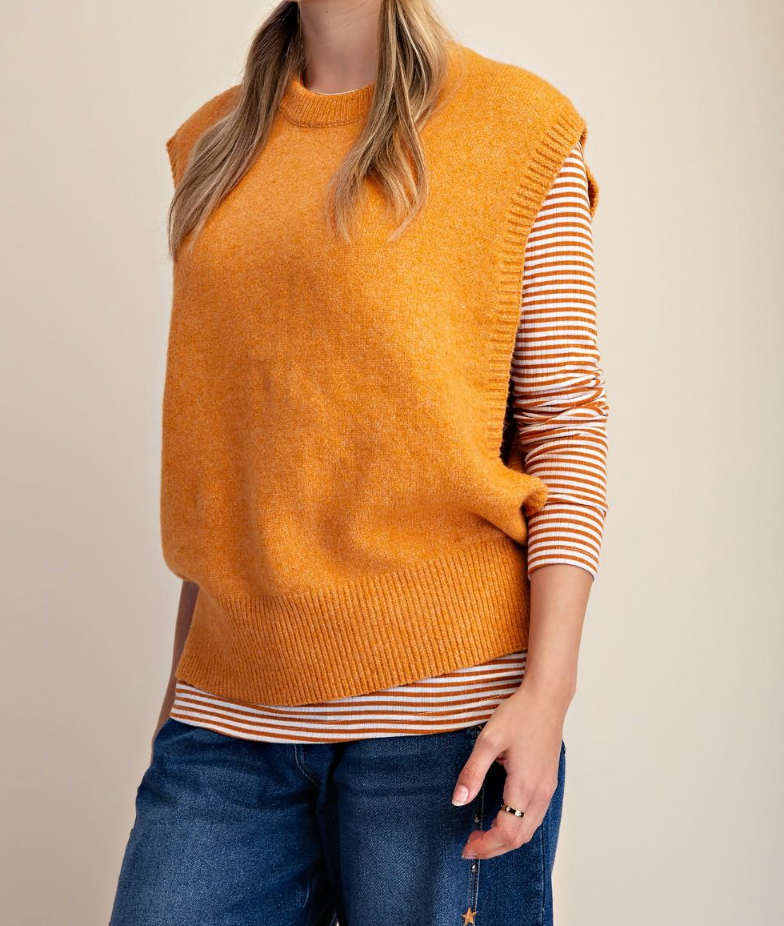 Sleeveless Knitted Sweater Vest