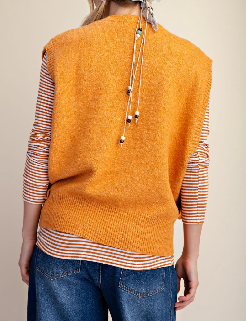 Sleeveless Knitted Sweater Vest