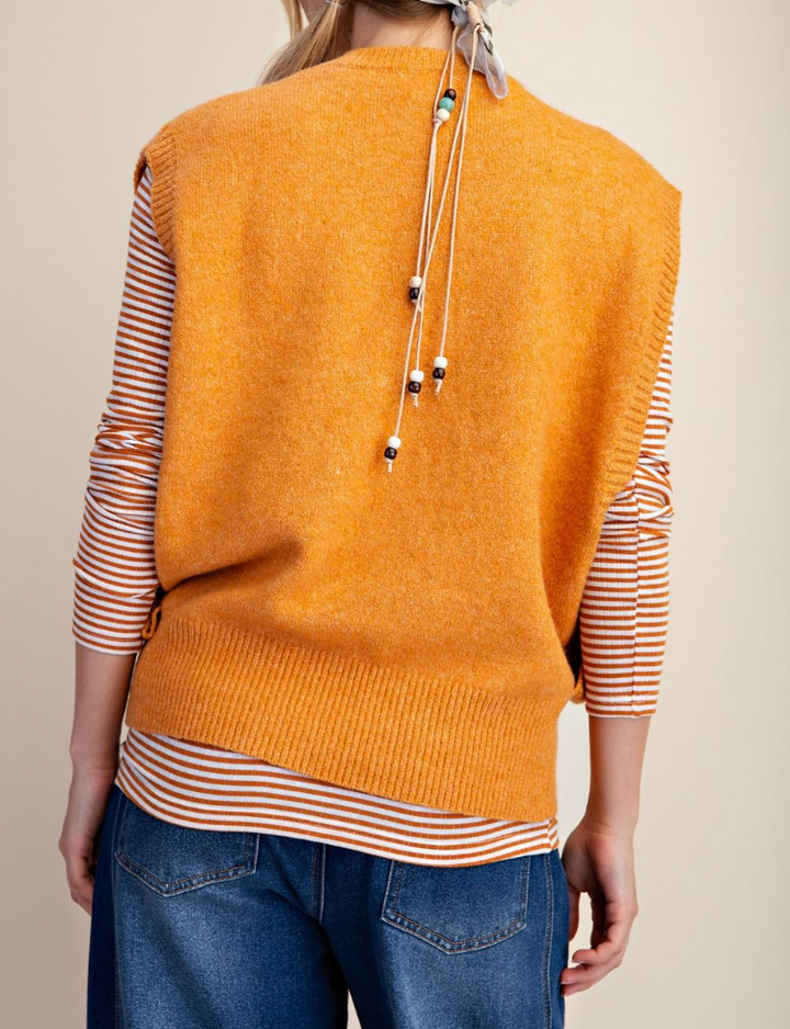 Sleeveless Knitted Sweater Vest