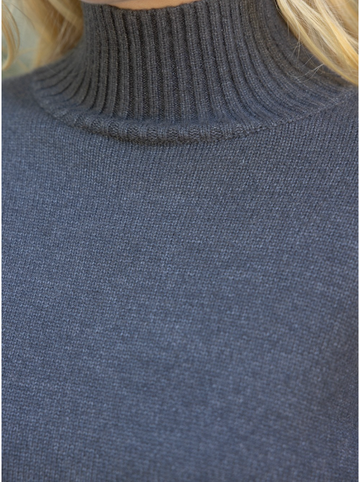 Floral Long Sleeve Mocked Turtleneck Sweater Top