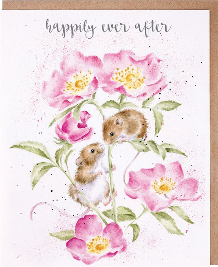 Happily Ever After' mouse Wedding Card