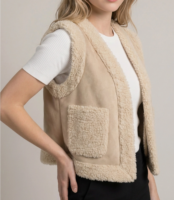 Shearling Short Vest