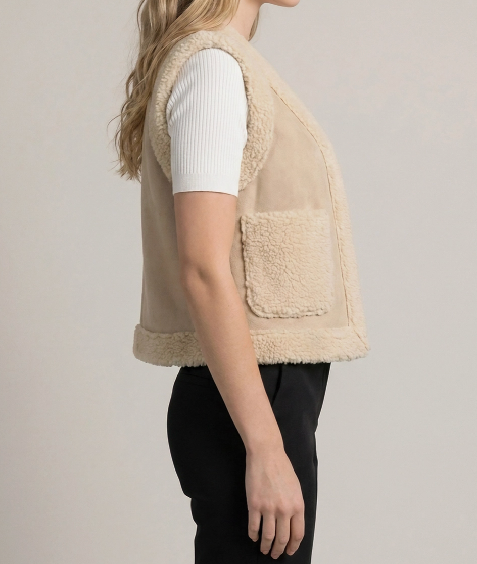 Shearling Short Vest