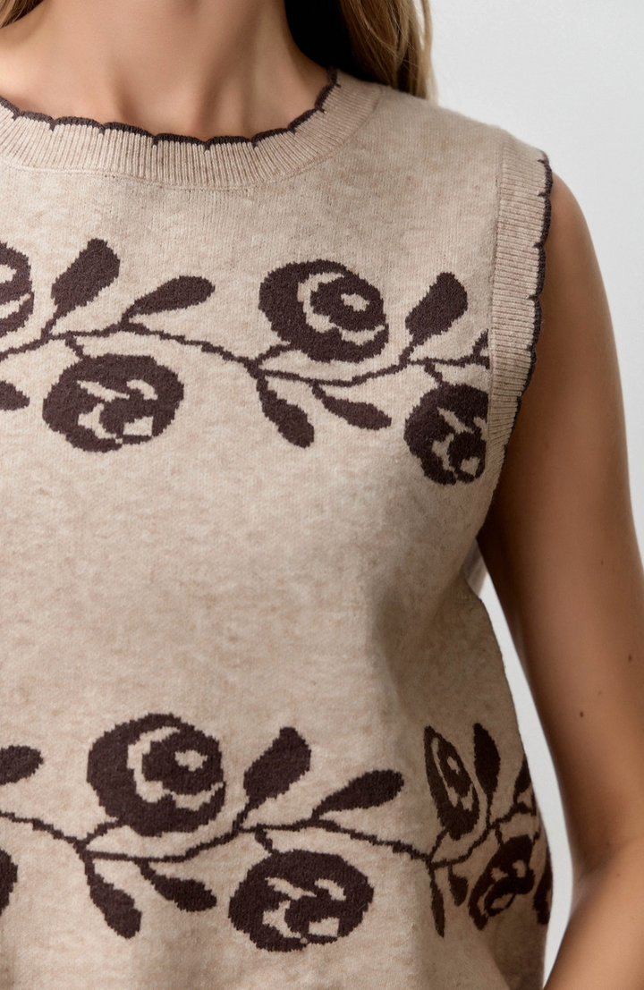 Floral Sweater Vest