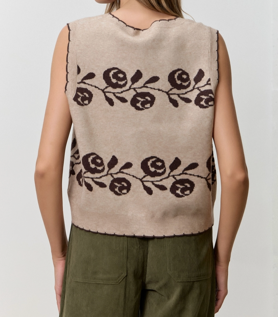 Floral Sweater Vest