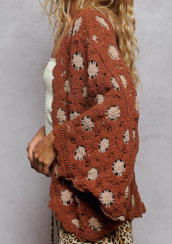 V-neck Long Sleeve Relaxed Cardigan