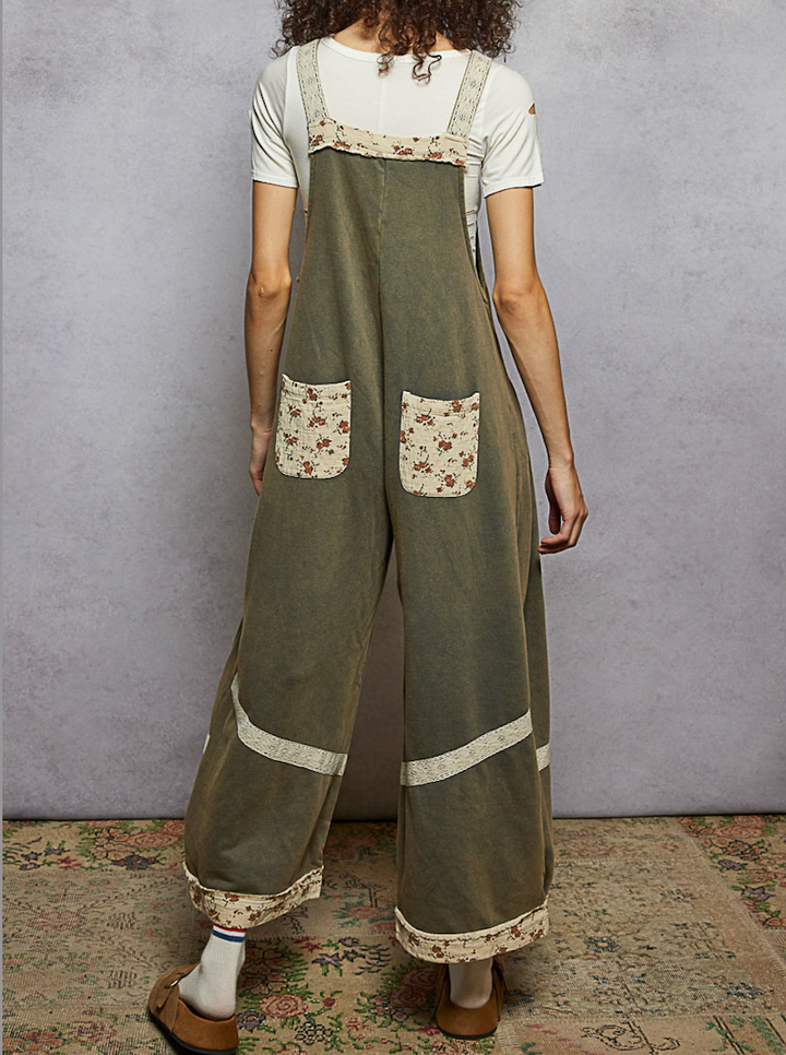French Terry Patch Overalls