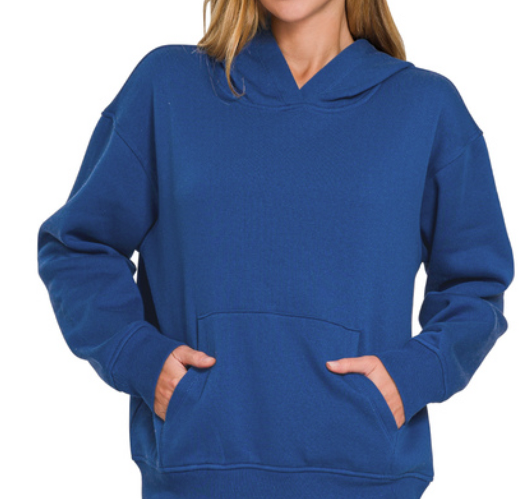 Fleece Kangaroo Pocket Hoodie