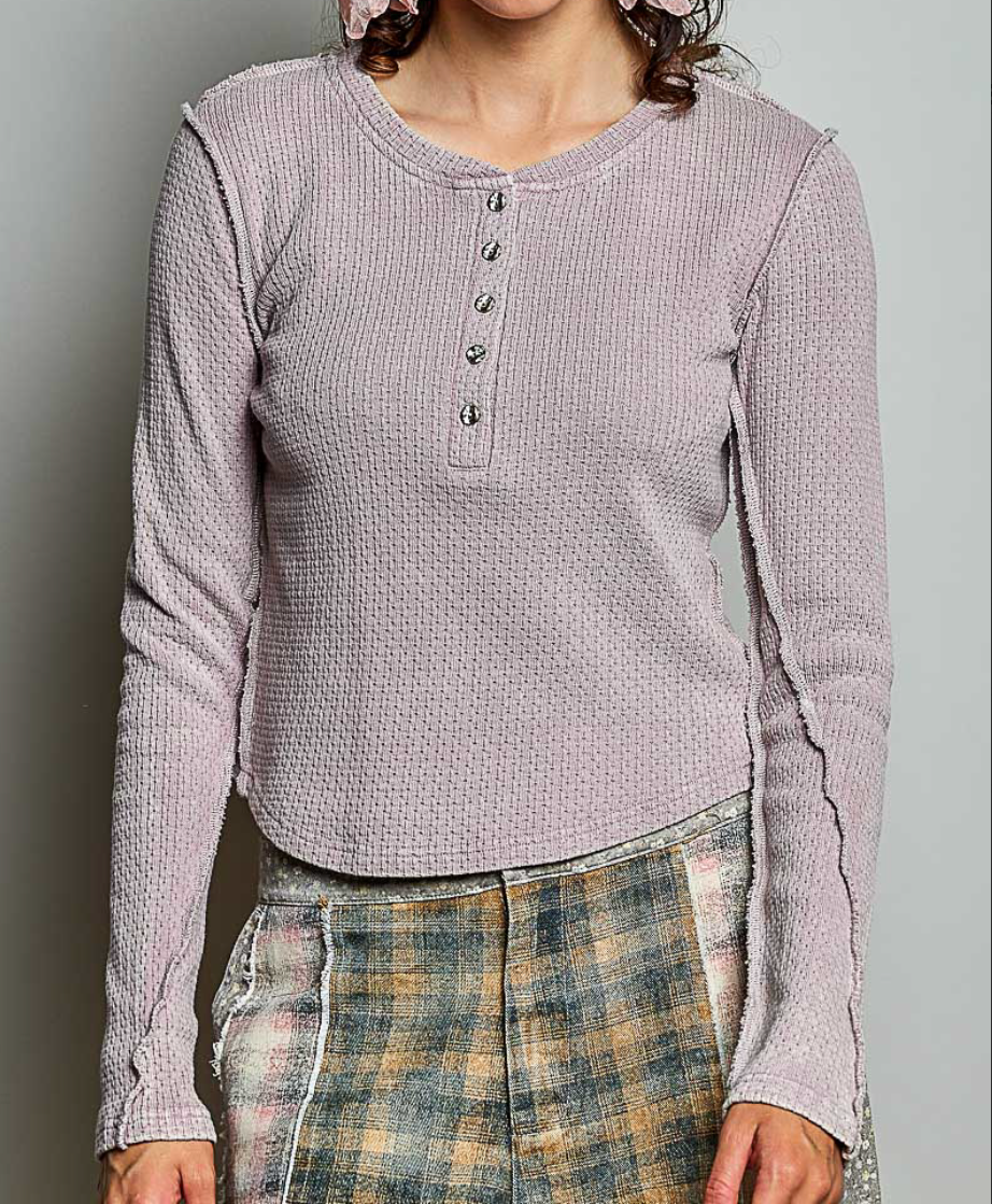 Round Neck Long Sleeve Slim Fit Knit Top