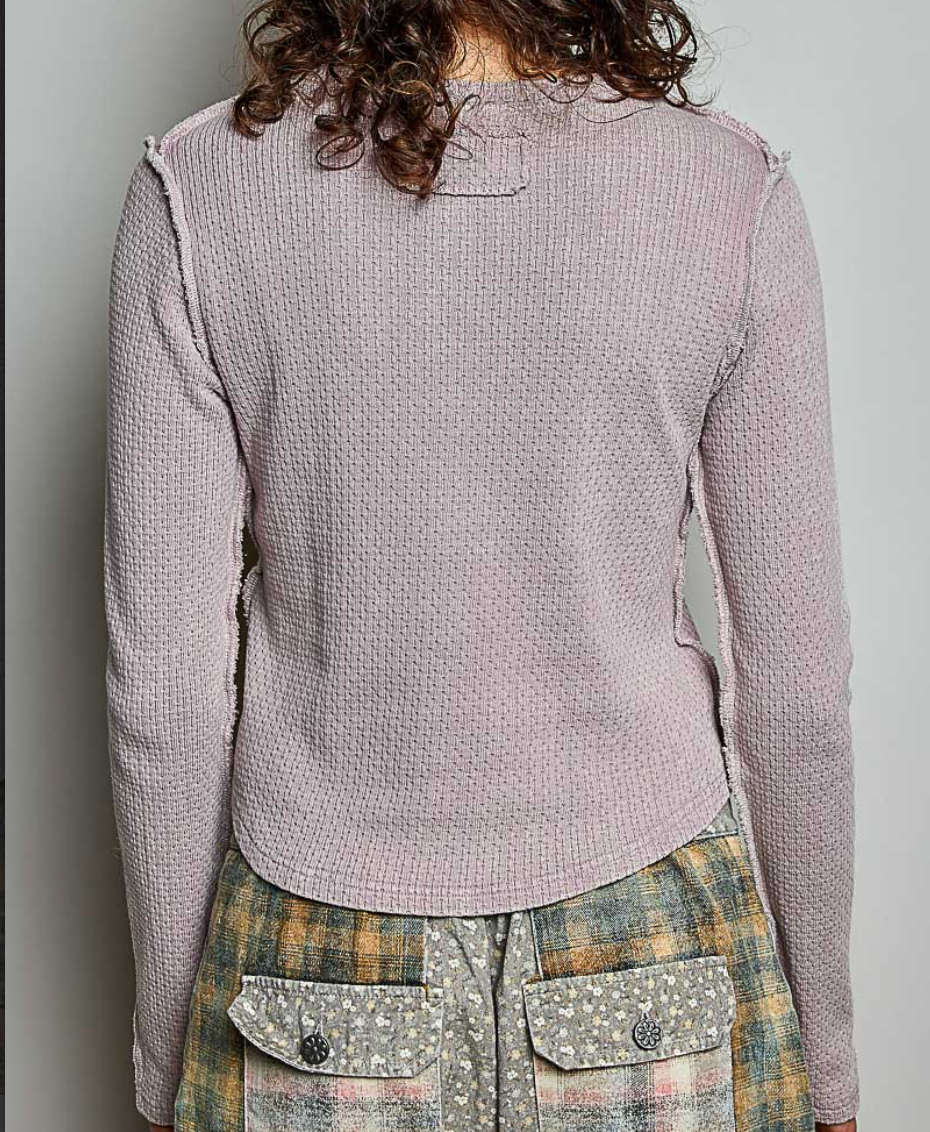 Round Neck Long Sleeve Slim Fit Knit Top