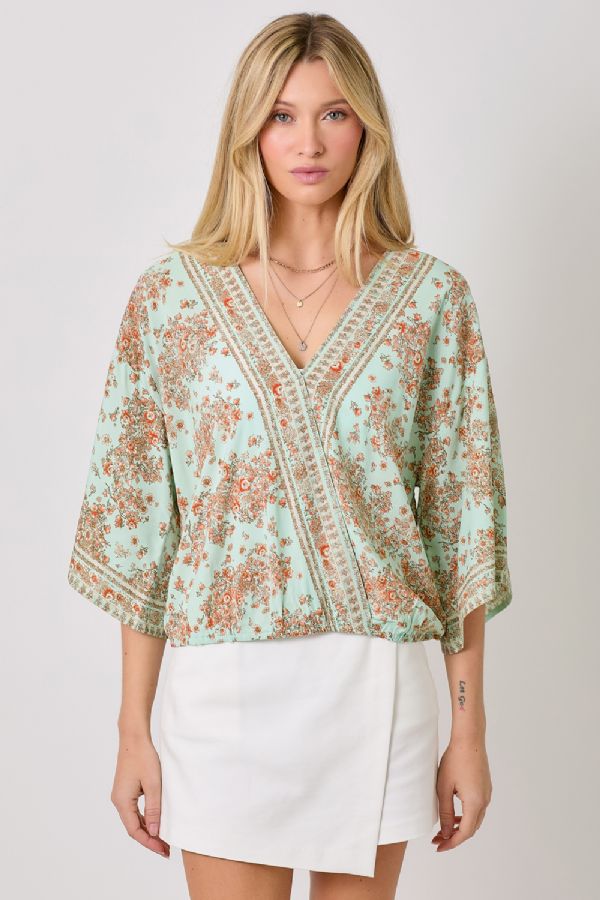 Broder Print Kimono