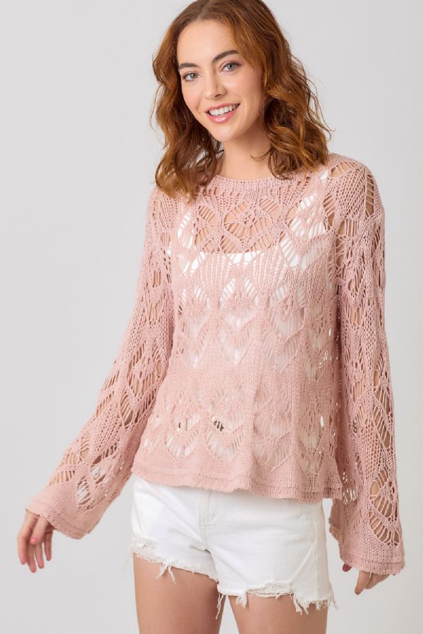 Crochet Knit Top