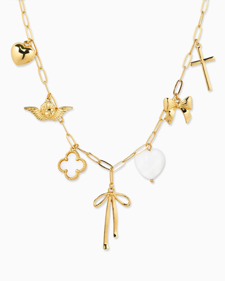 Multi Bow Charm Necklace