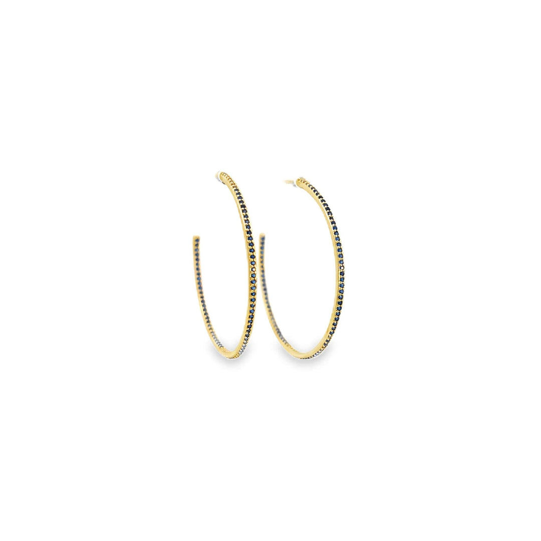 Thin CZ Minimalist Hoop Earrings