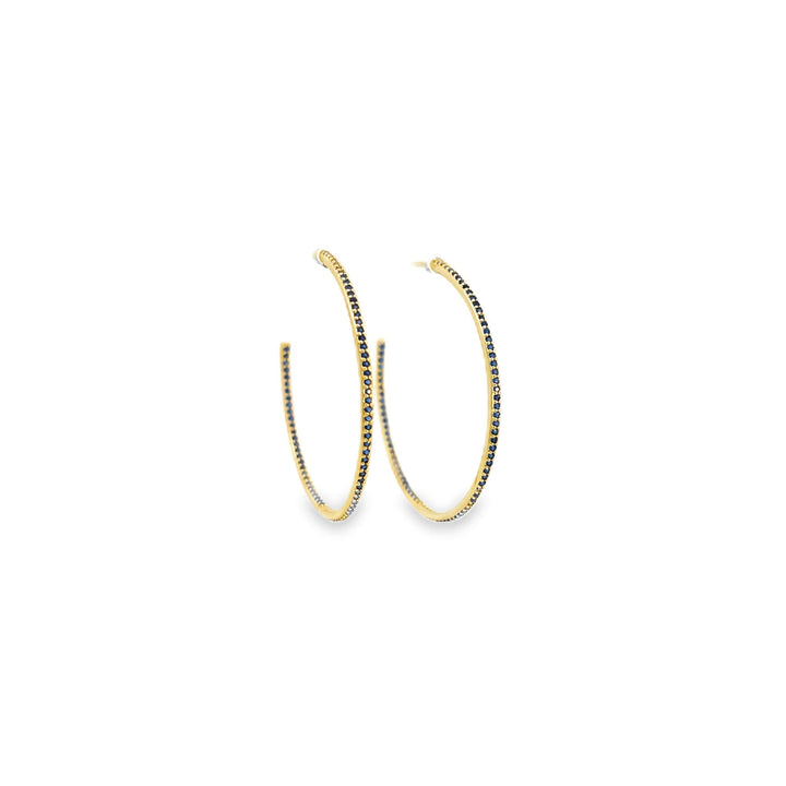 Thin CZ Minimalist Hoop Earrings