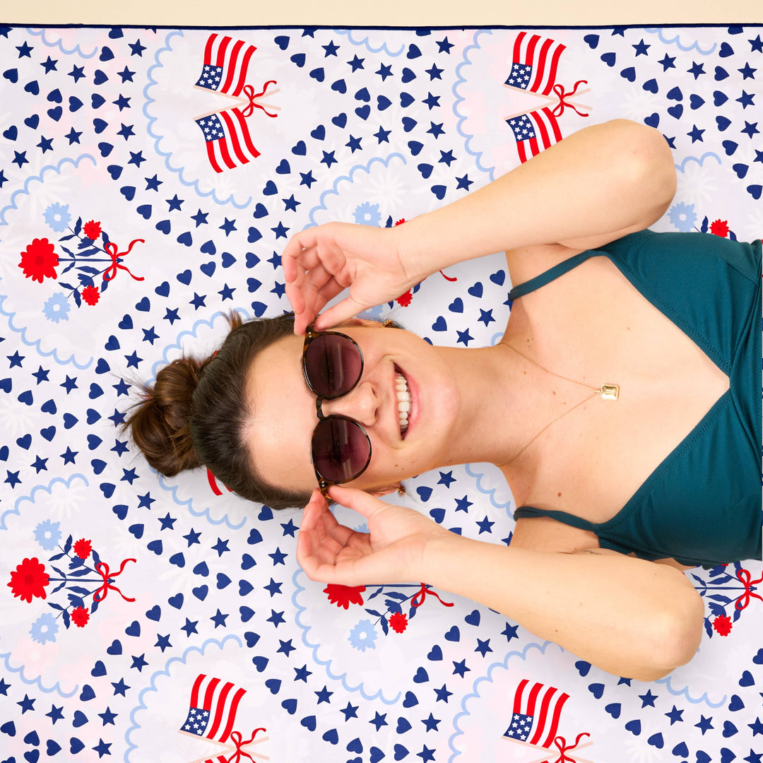 XL Quick-Dry Beach Towel–All-American Darling