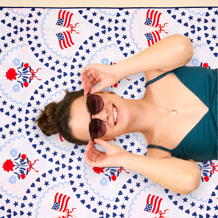 XL Quick-Dry Beach Towel–All-American Darling