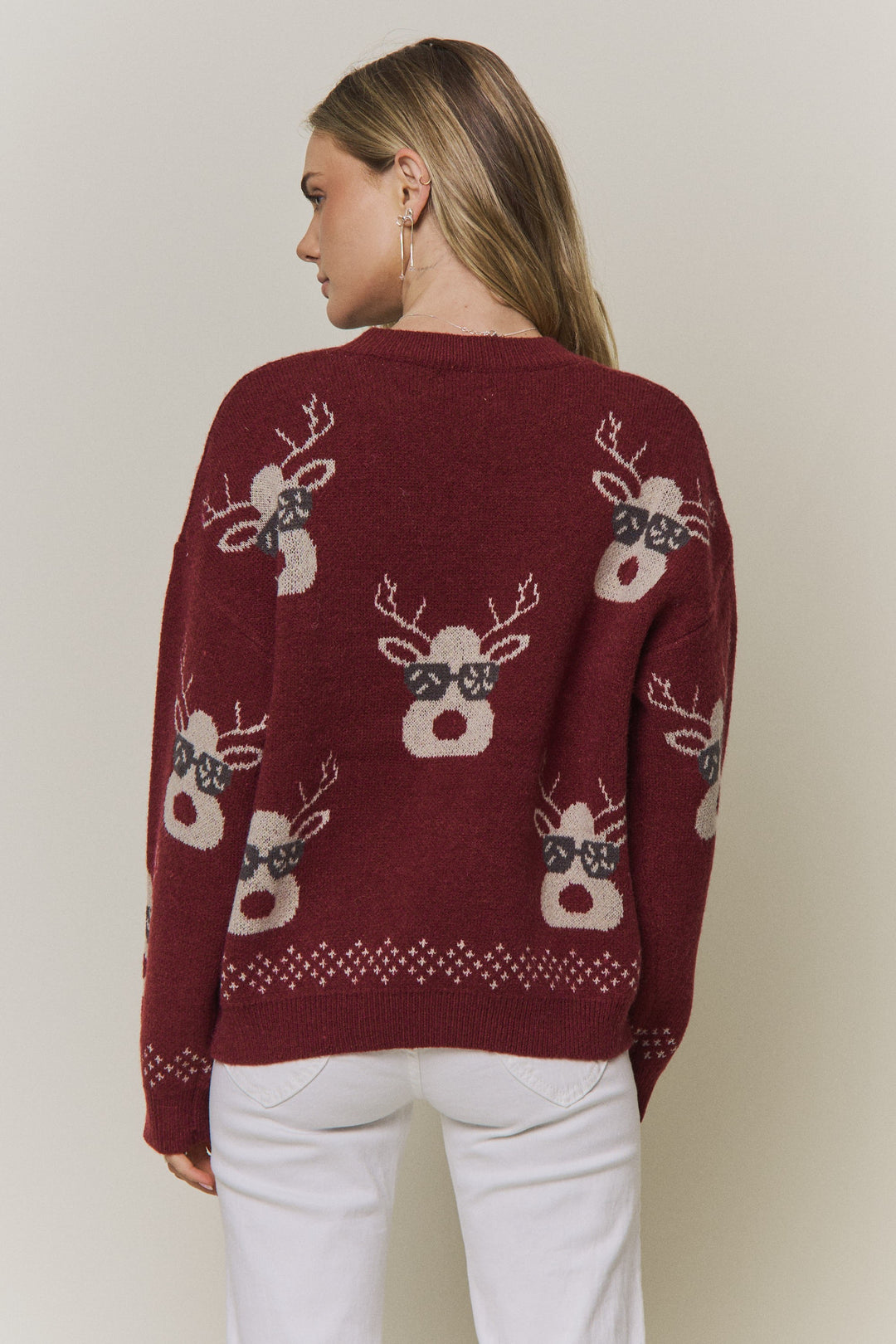 Festive Reindeer Knit Sweater