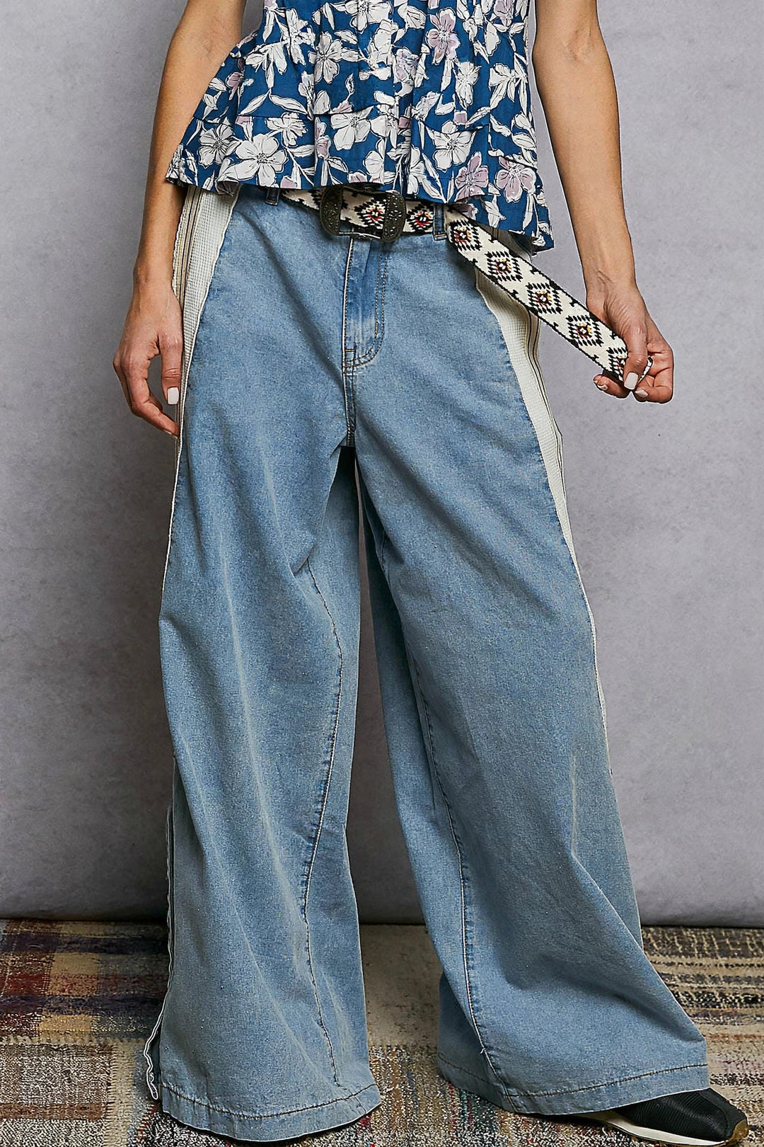 Boho Metal Silver Buckle Belt