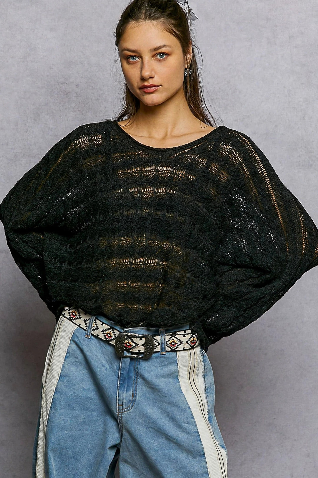 Boho Metal Silver Buckle Belt