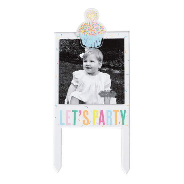 Mud Pie cake topper frame with Let&