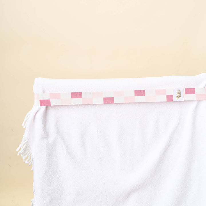 Stay-Put Towel Band-Check Hot Pink