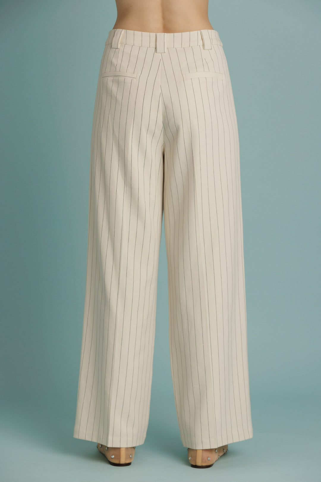 Striped Pleated Pants
