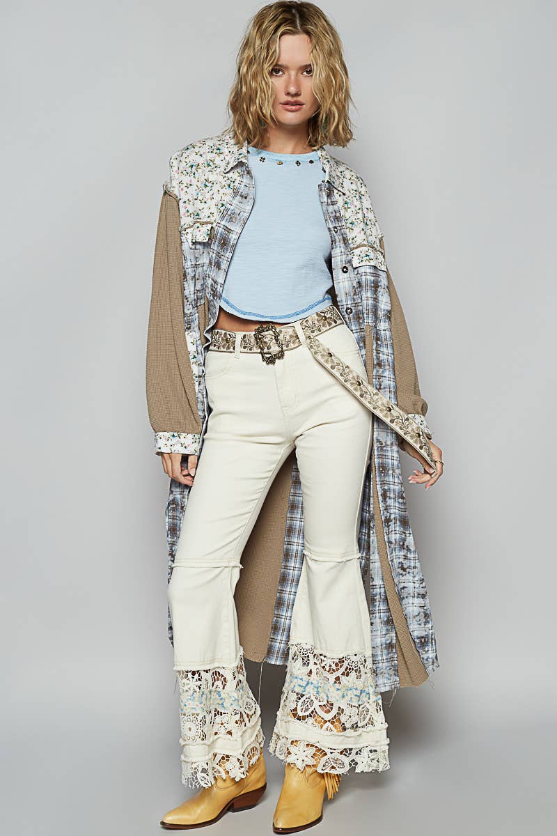 Floral Rectangle Buckle Belt