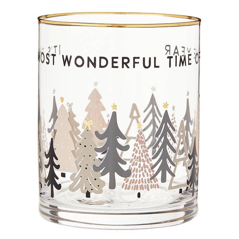 Most Wonderful Time Rocks Glass