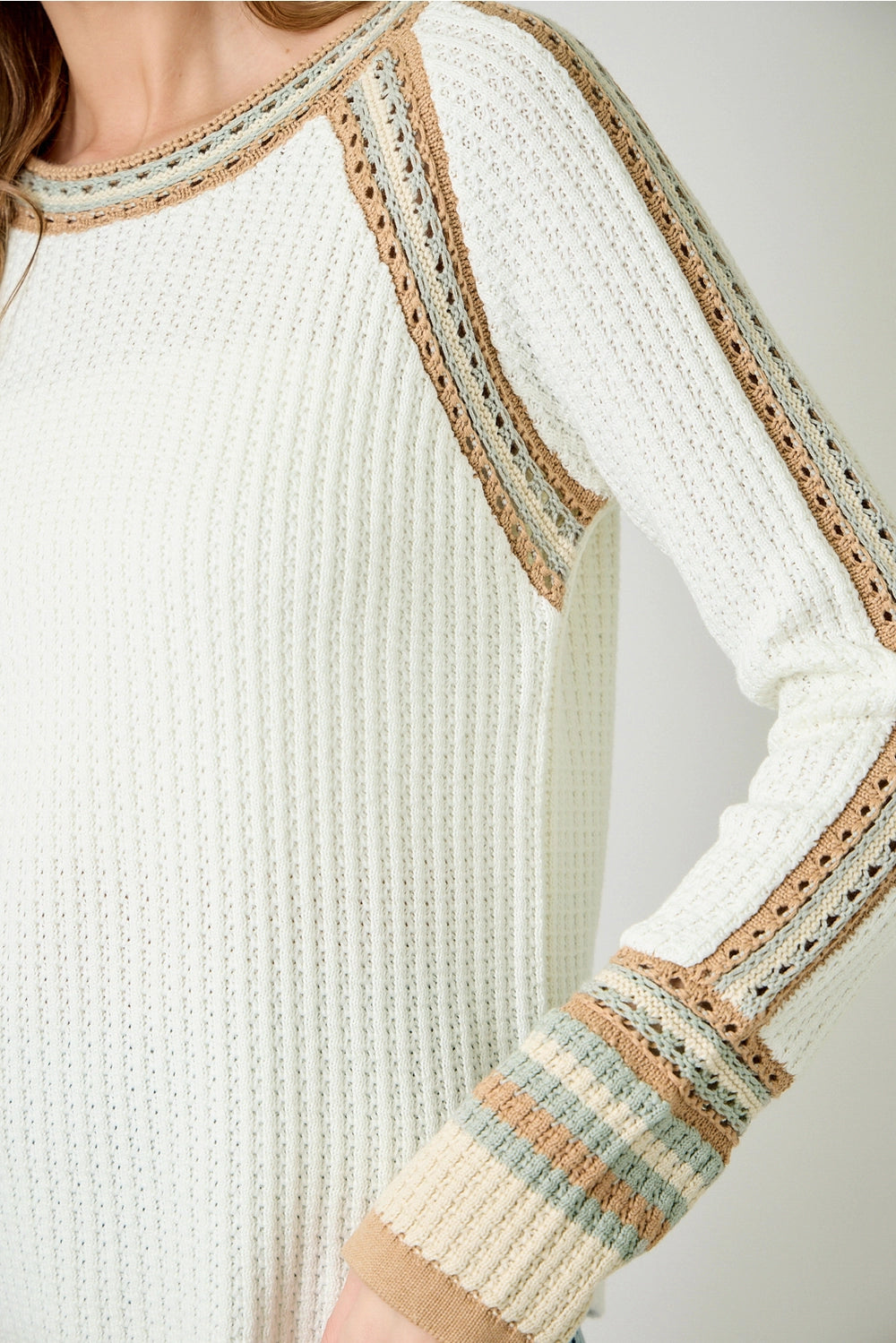 Sleeve Trim Detail Sweater