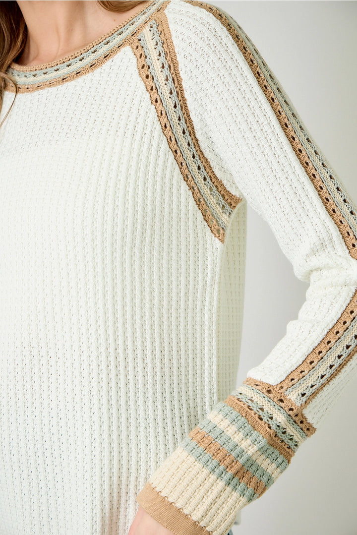 Sleeve Trim Detail Sweater