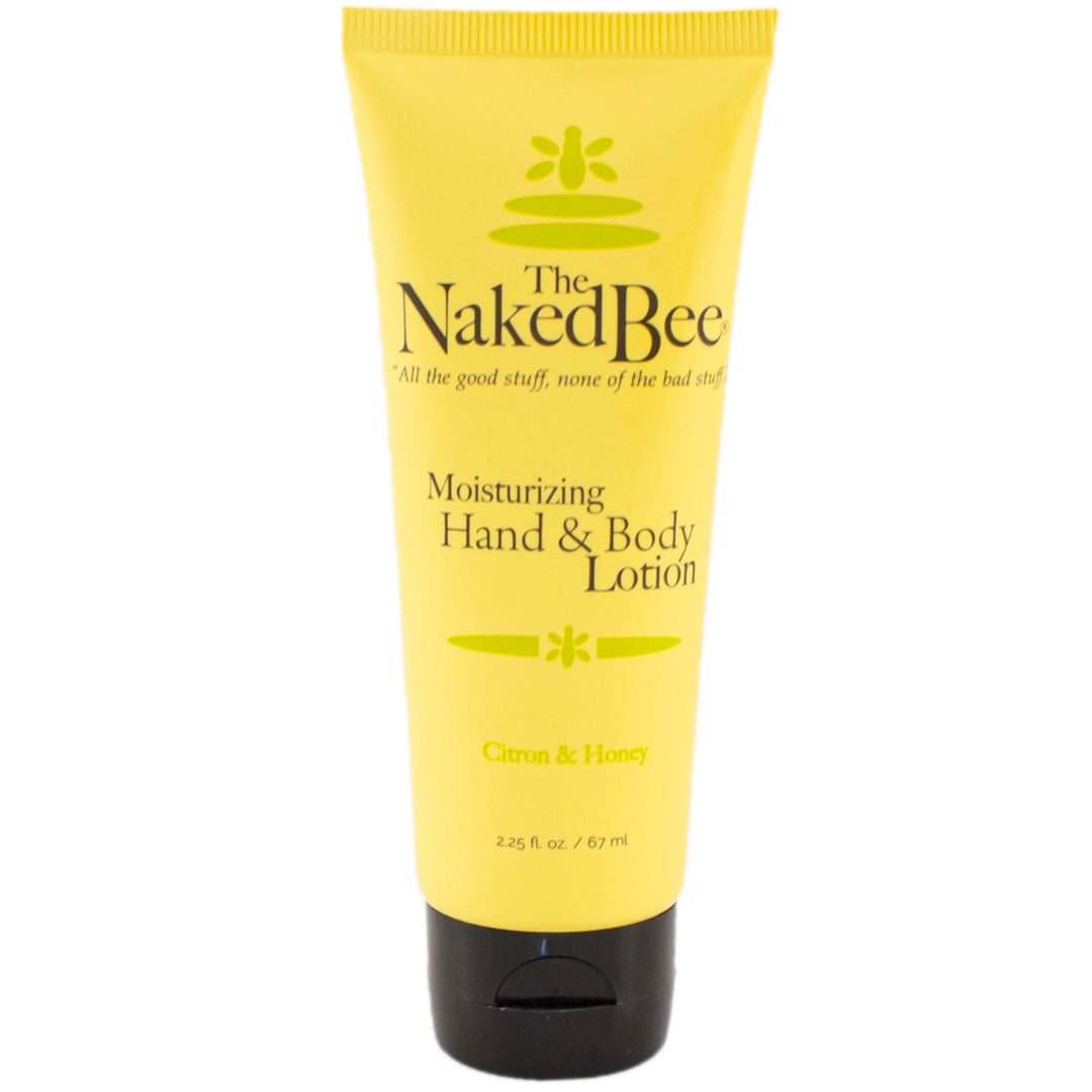 The Naked Bee yellow citron and honey moisturizing hand and body lotion tube