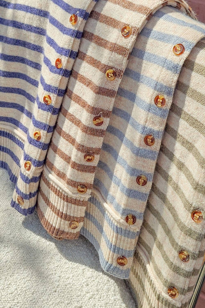 Striped Pattern Cardigan