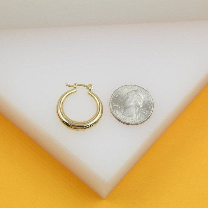 18K Gold Filled Thin to Thick Hoop Earrings
