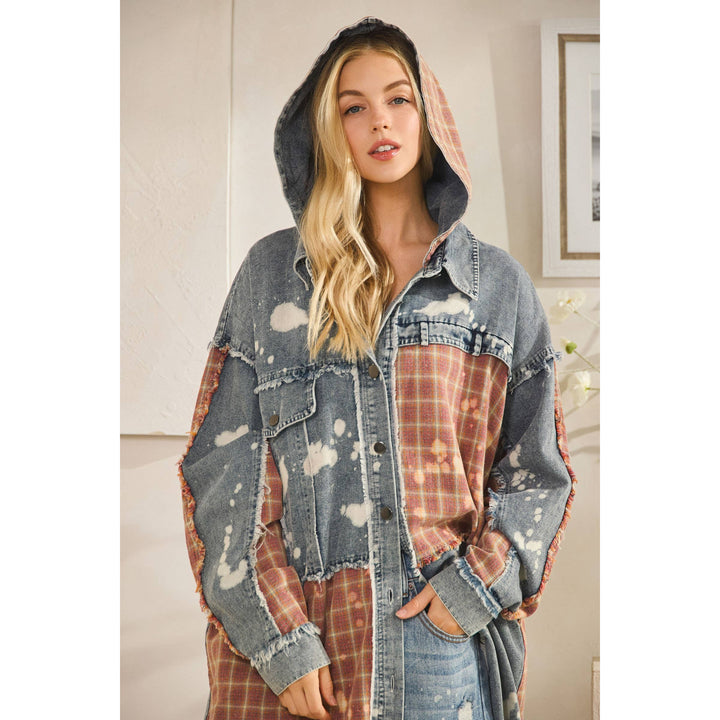 Denim Plaid Shacket